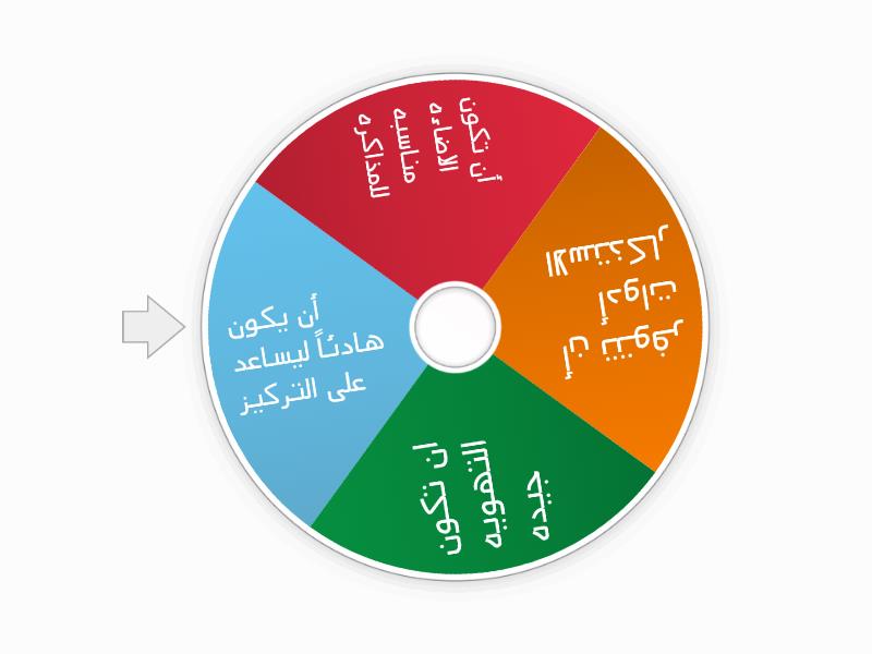 عدد الشروط الواجب توافرها في مكان المذاكرة؟