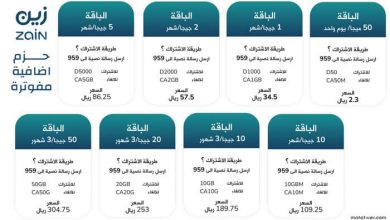 باقات زين للانترنت اللامحدود